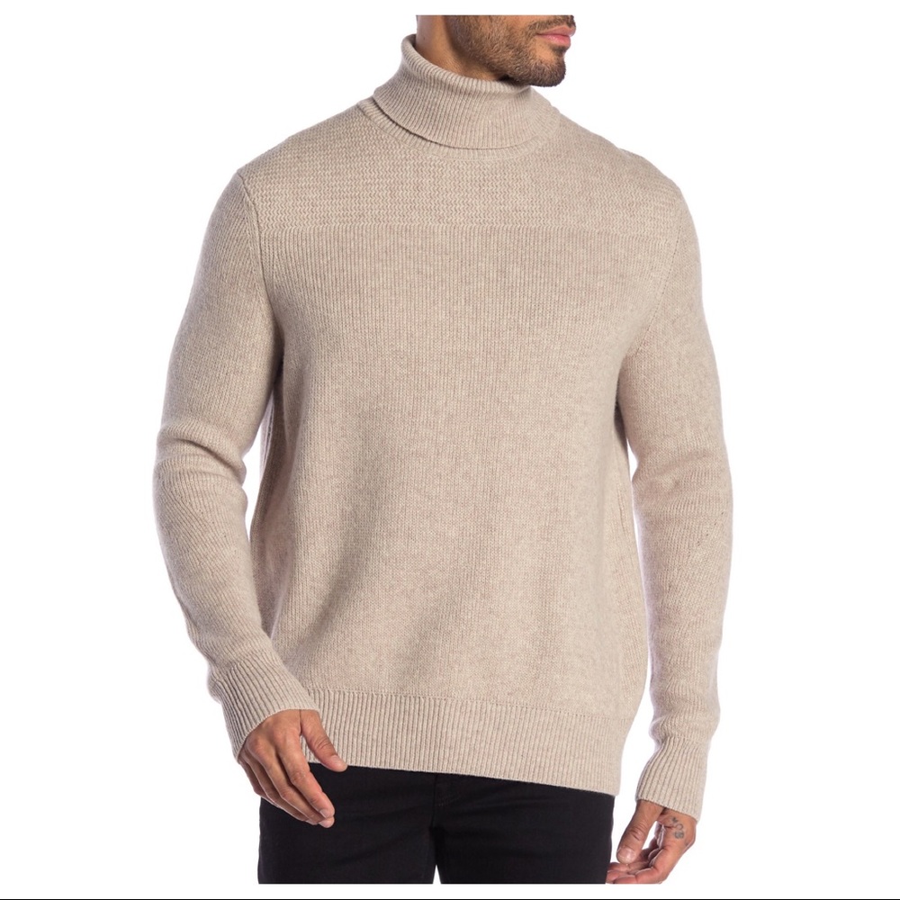 All Saints Wool Blend Raynor Roll Neck Sweater Mens XX-Large